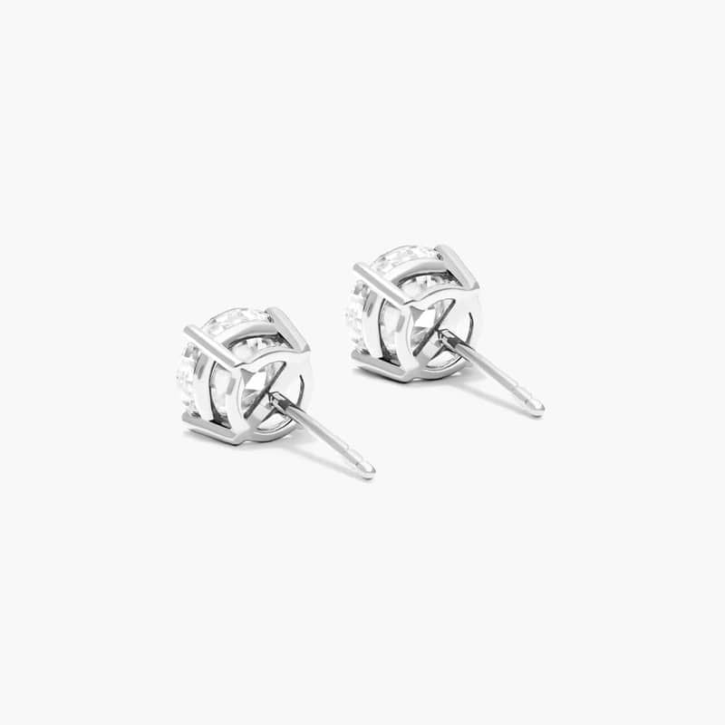 Brilliant Cut Lab Grown Diamond Earrings Four Prong