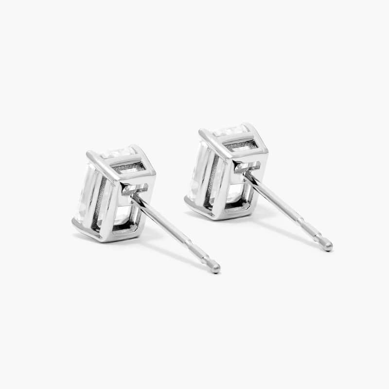 Emerald Cut Lab Grown Diamond Earrings