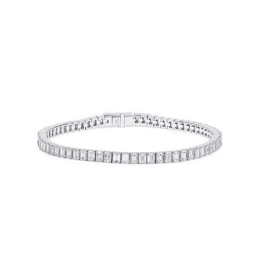 Emerald Cut Diamond Tennis Bracelet