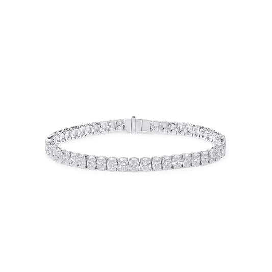 Oval Shape Diamond Tennis Bracelet