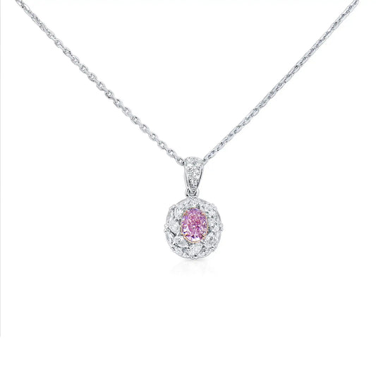 Very Light Pink Diamond Pendant