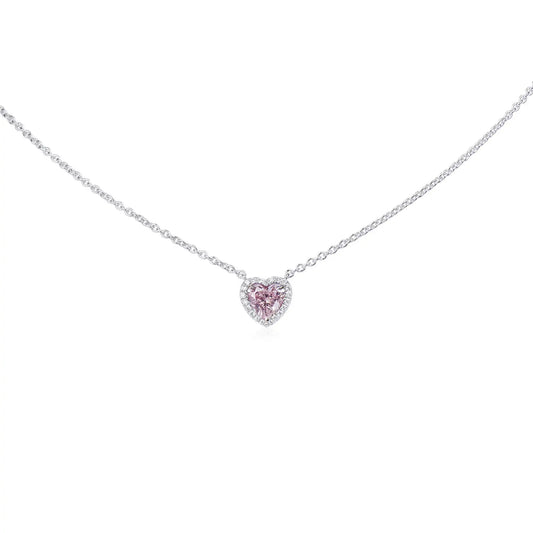 Heart Shape Light Pink Diamond Pendant