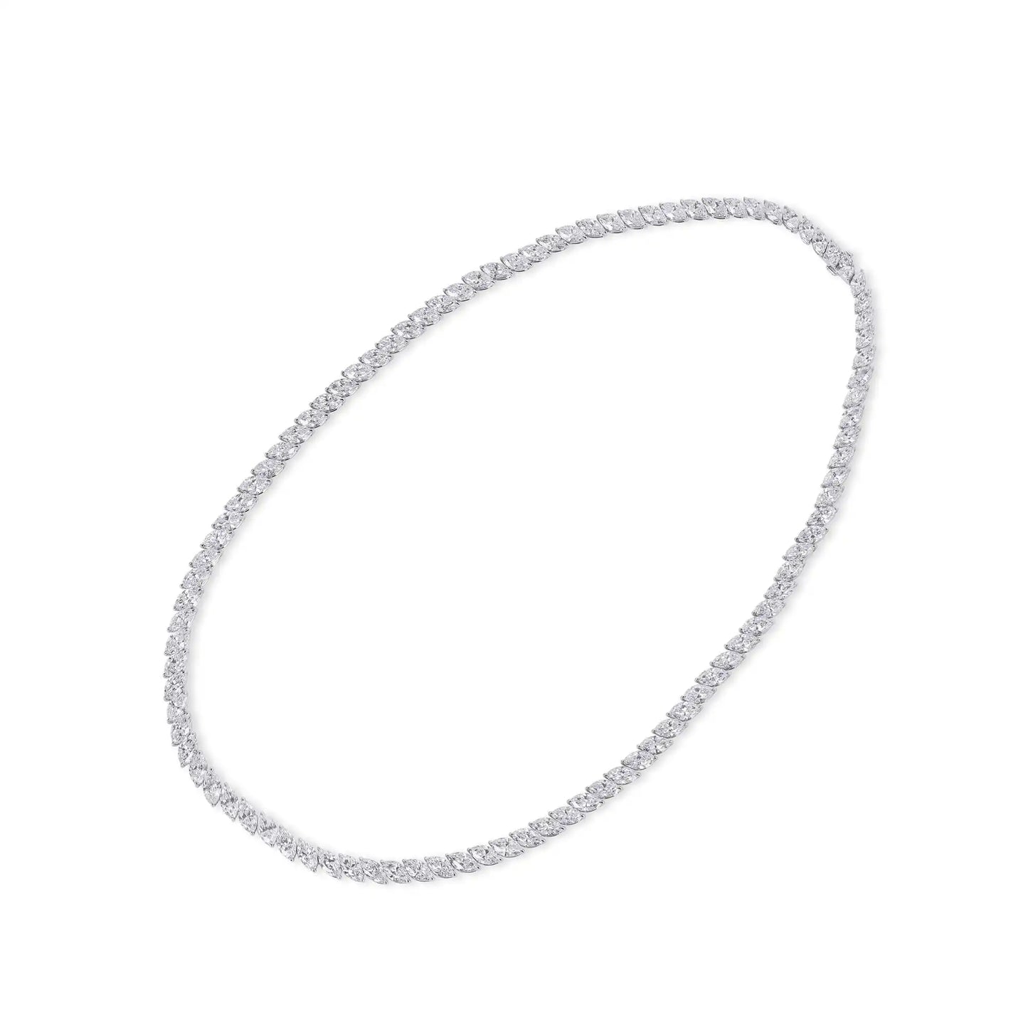 Marquise Cut Diamond Tennis Necklace