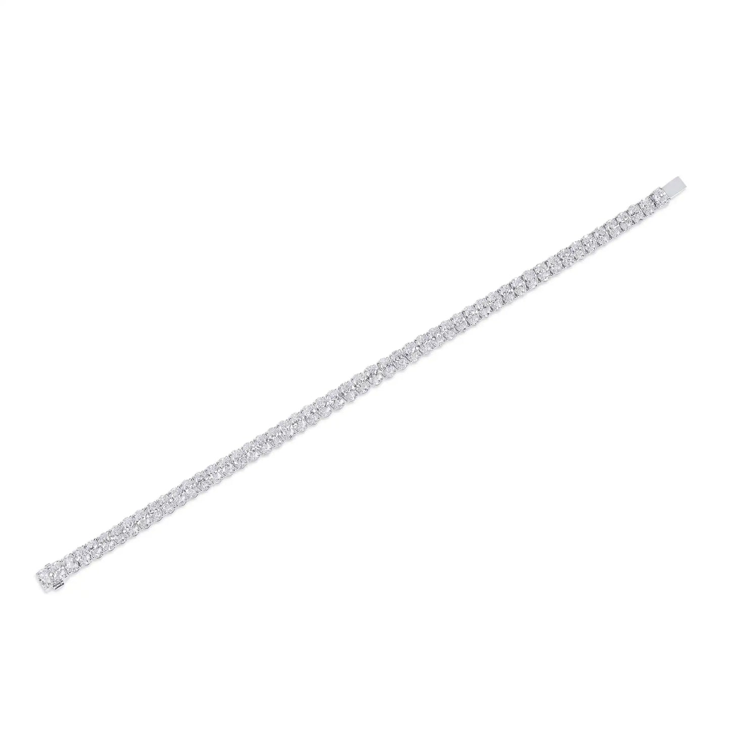 Oval Shape Diamond Tennis Bracelet