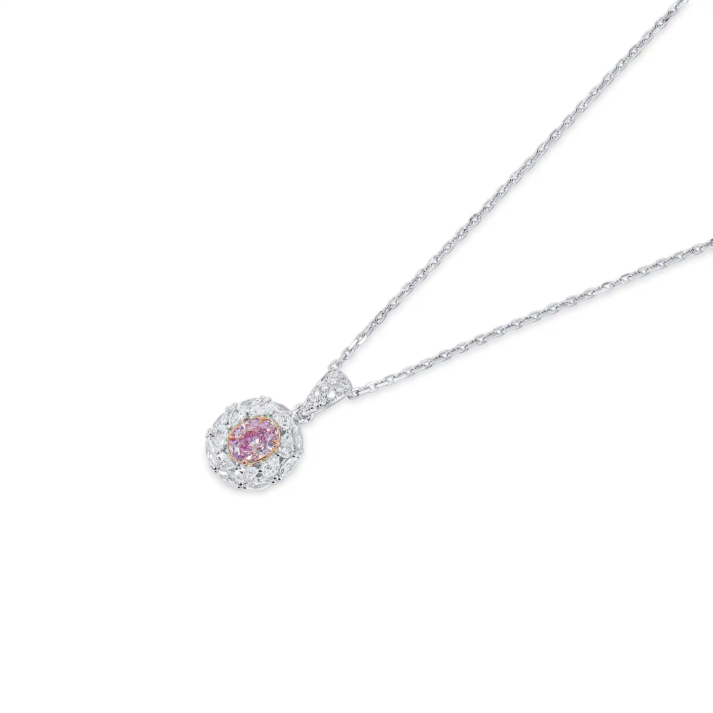 Very Light Pink Diamond Pendant