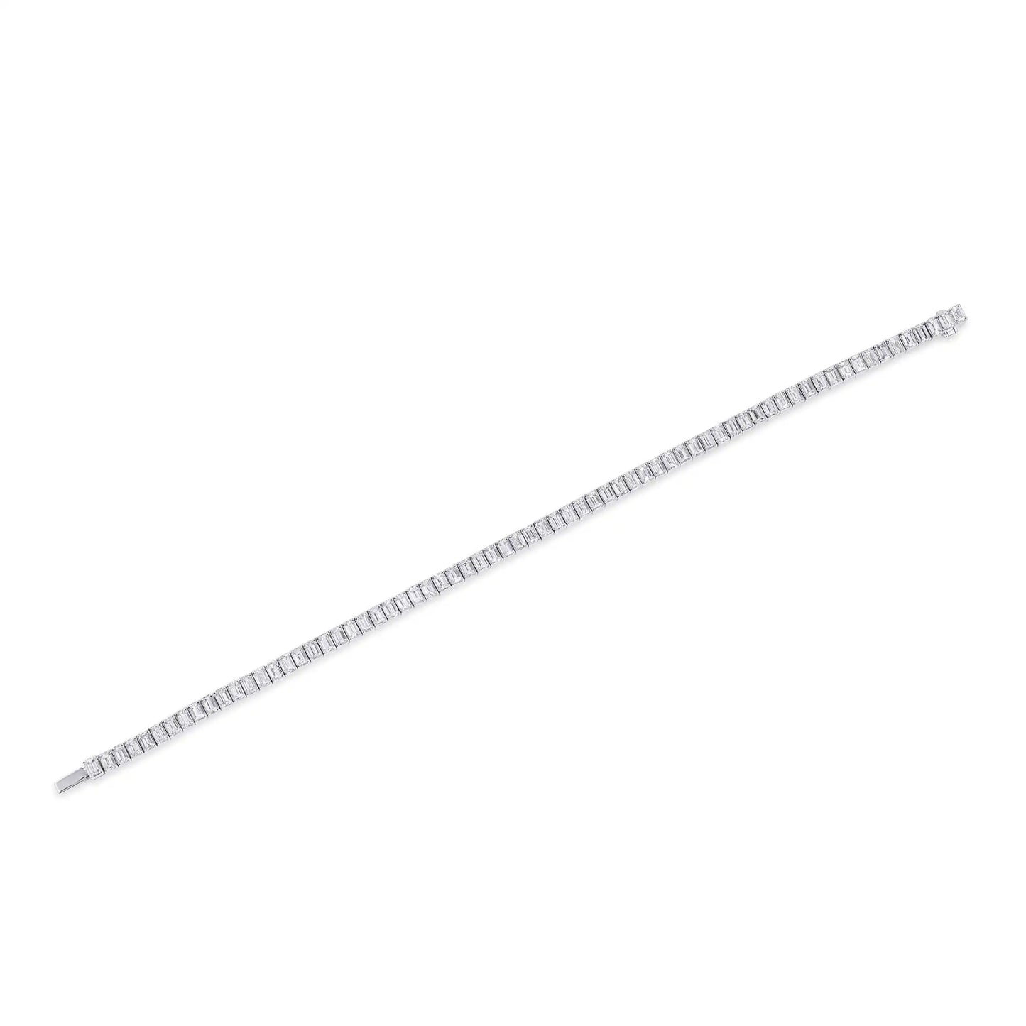 Emerald Cut Diamond Tennis Bracelet