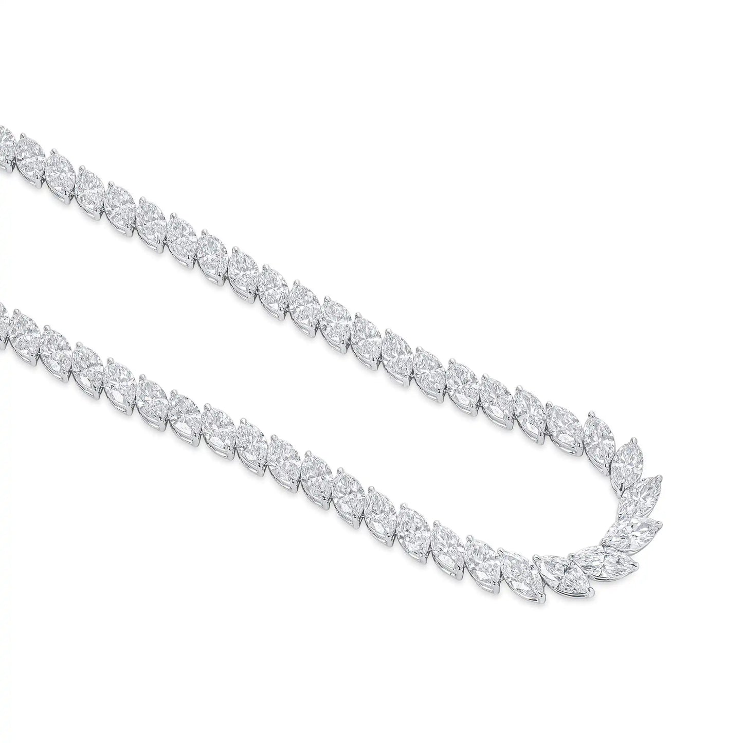 Marquise Cut Diamond Tennis Necklace