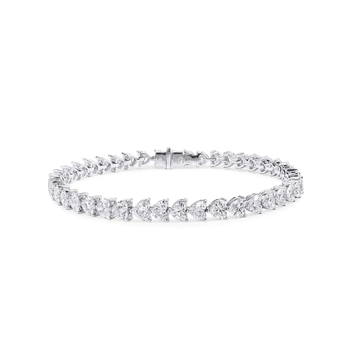 Heart Shape Diamonds Tennis Bracelet