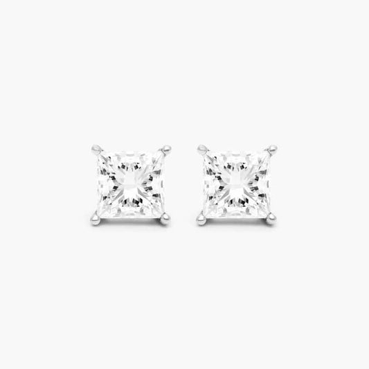 Princess Cut Diamond Earring