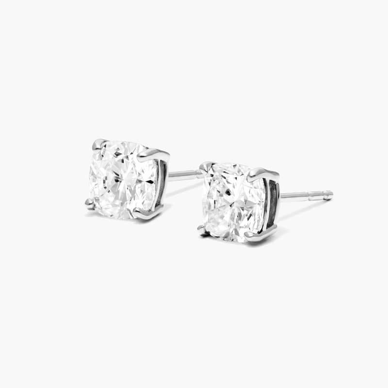 Cushion Shape Diamond Earrings