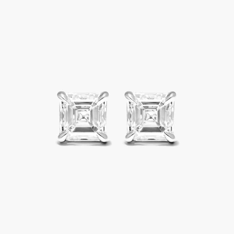 Asscher Cut Diamond Earrings