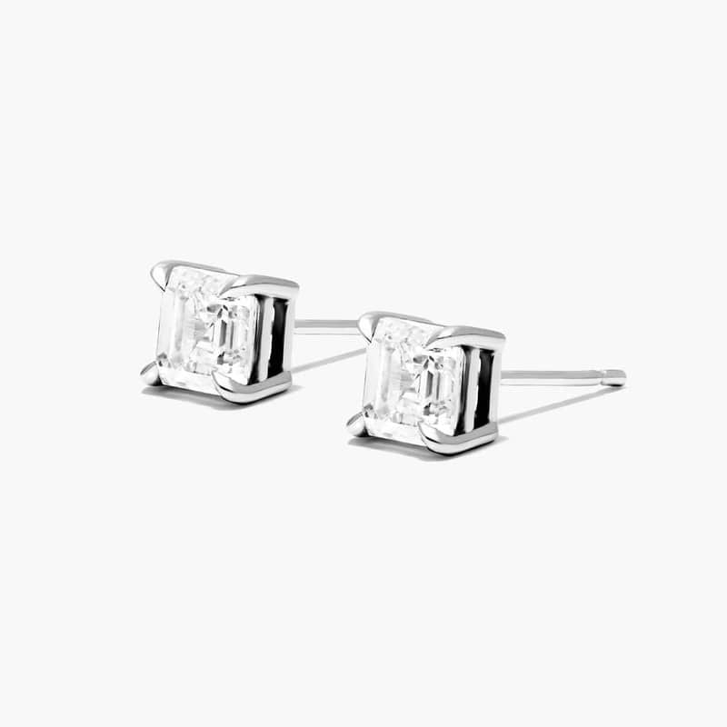 Asscher Cut Diamond Earrings