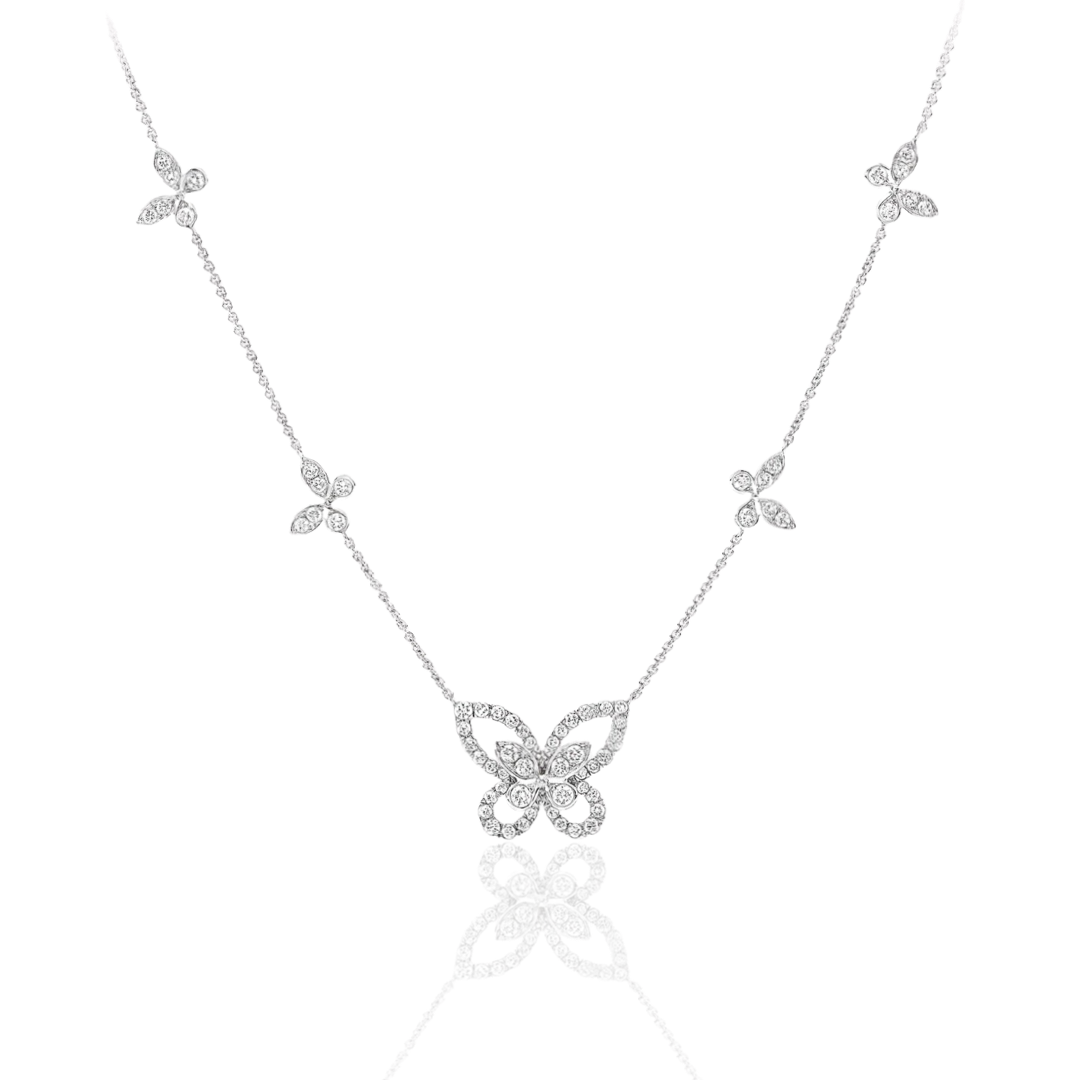 Garden Butterfly Diamond Pendant