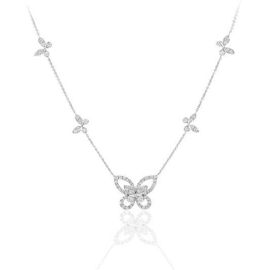 Garden Butterfly Diamond Pendant